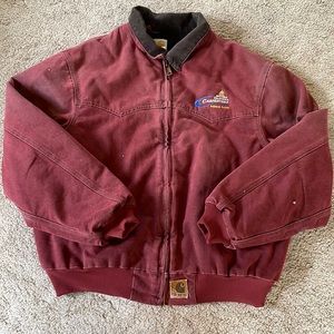 Vintage Maroon Carpenter Carhartt jacket size 2XLarge